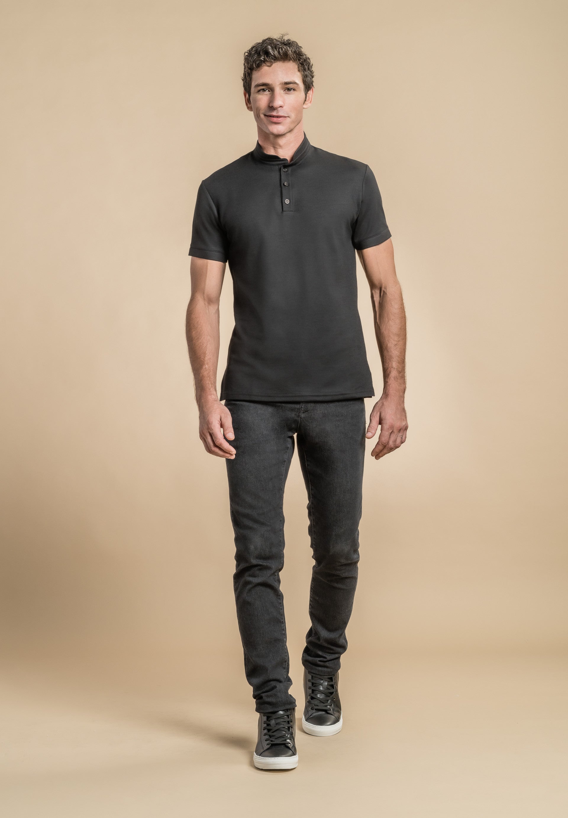 Polo manches courtes - AGUA - Blanc