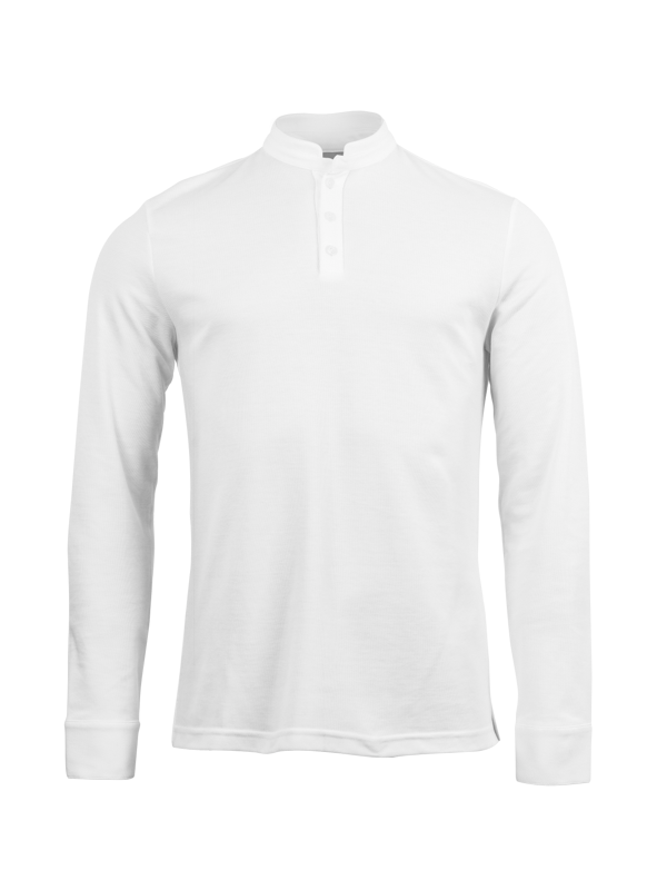 Polo manches longues - AGUA - Blanc