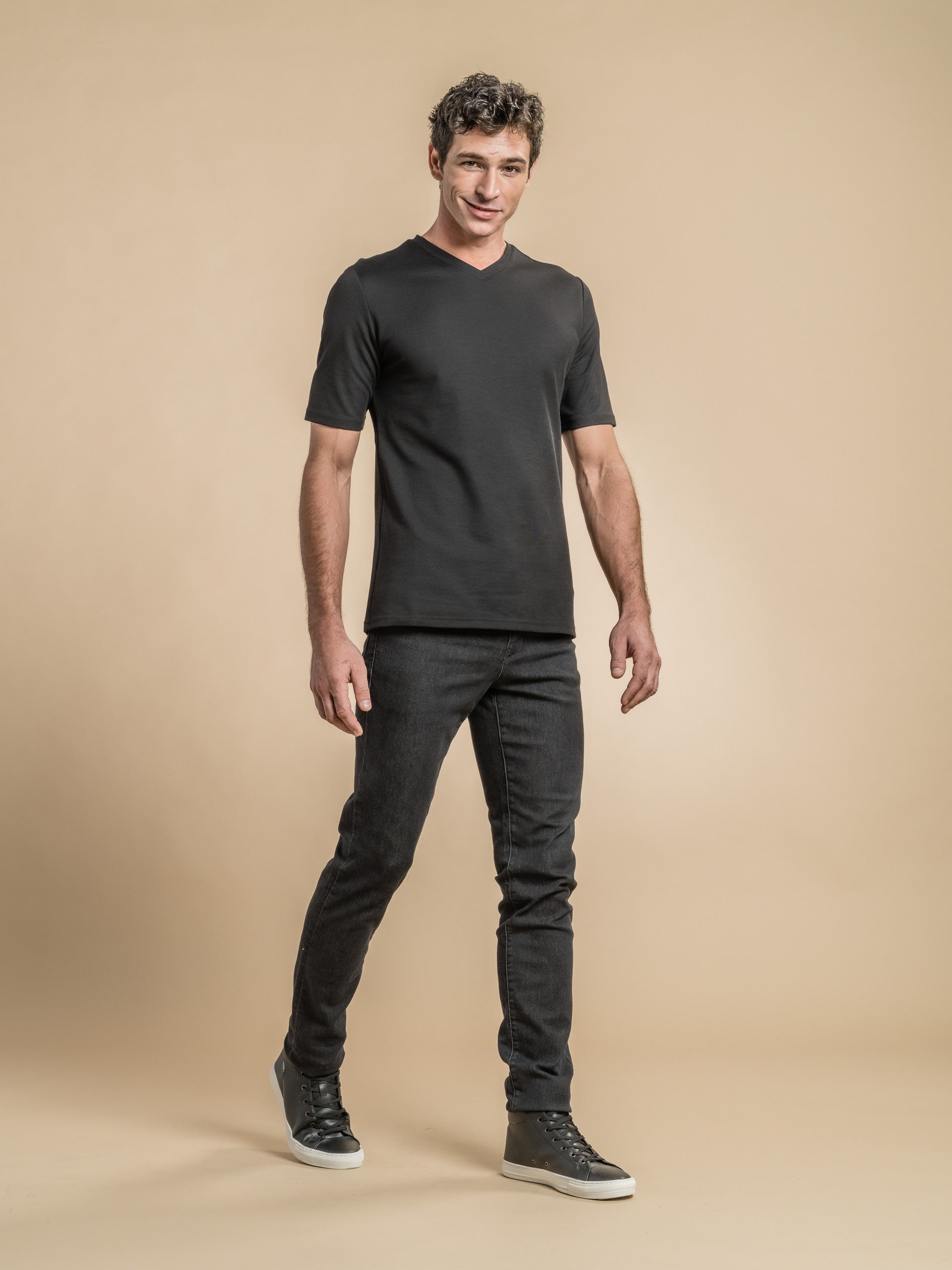 T-Shirt manches courtes - ALPHA - Noir