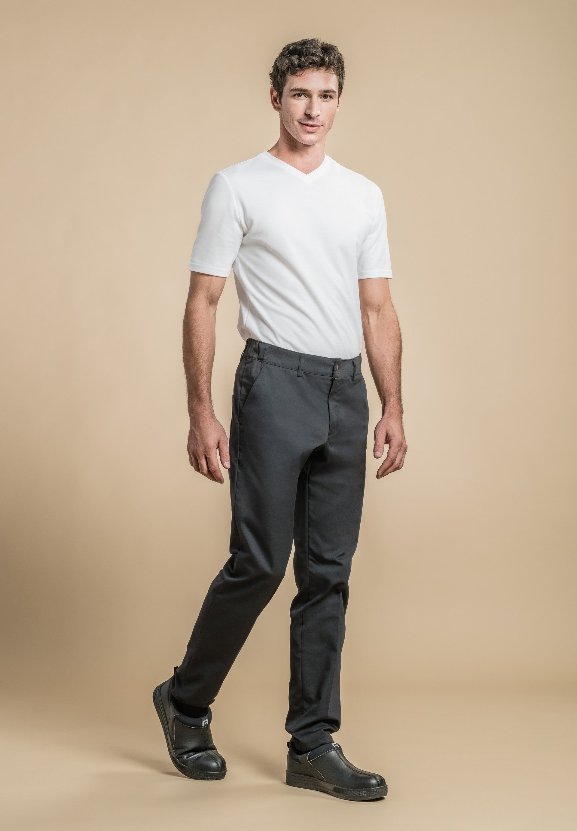 Pantalon de cuisine mixte ELISEOS - Noir