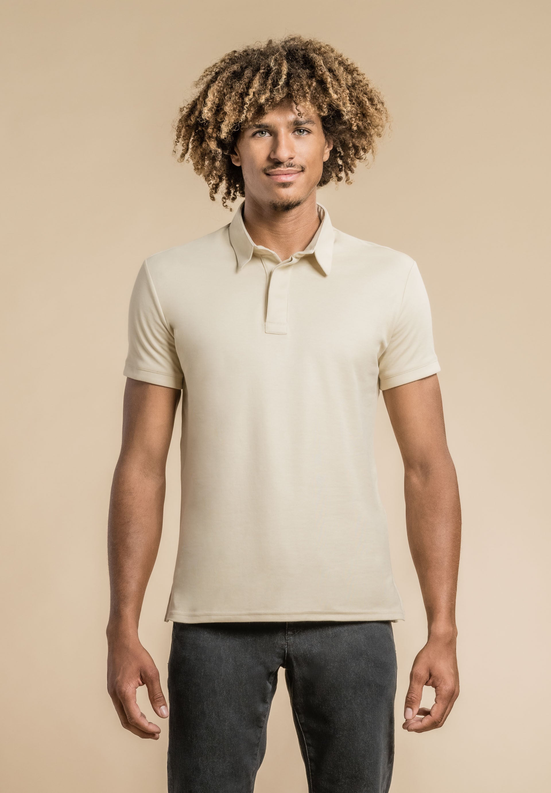 Polo manches courtes - OXO - Ficelle