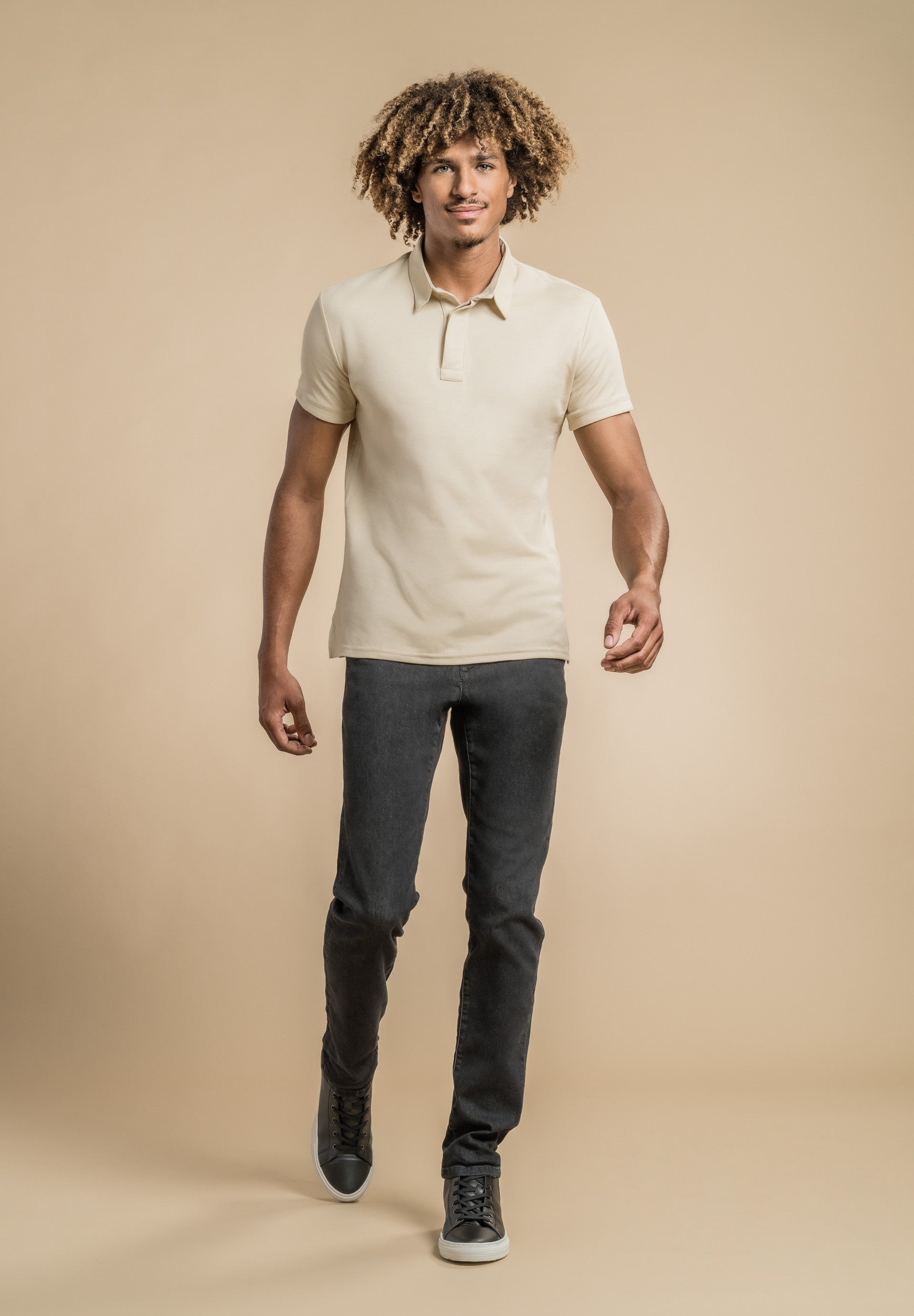 Polo manches courtes - OXO - Ficelle