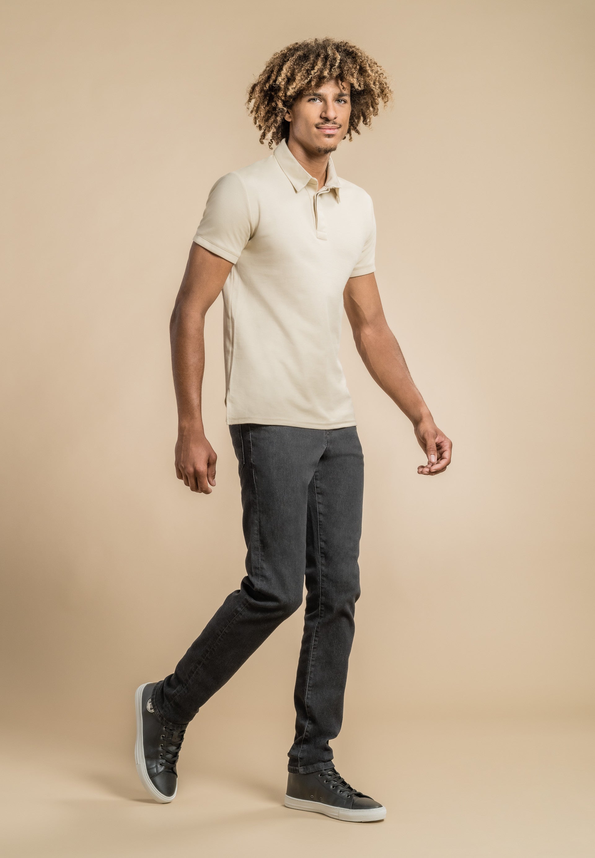 Polo manches courtes - OXO - Ficelle
