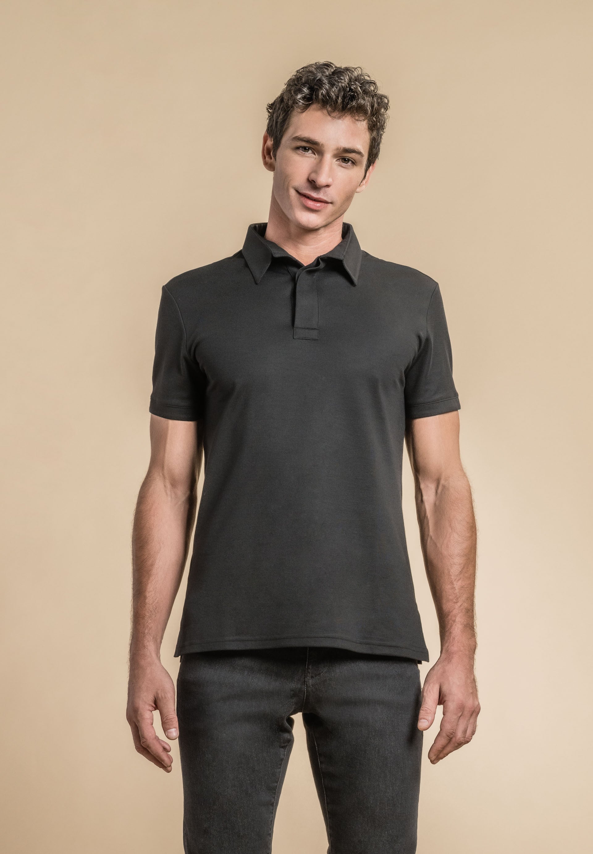 Polo manches courtes - OXO - Noir
