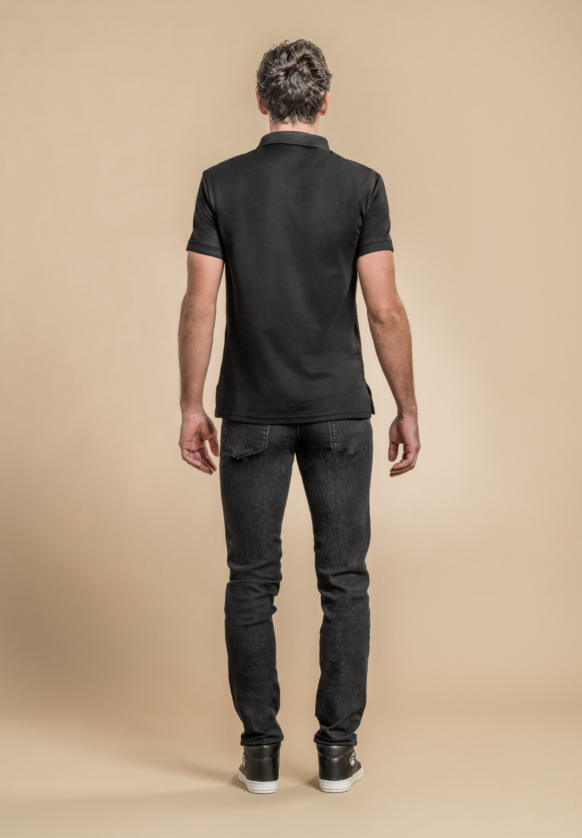 Polo manches courtes - OXO - Noir